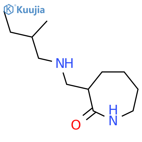 3-{[(2-Methylbutyl)amino]methyl}azepan-2-one structure
