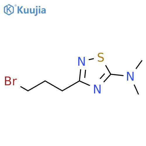 1,2,4-Thiadiazol-5-amine, 3-(3-bromopropyl)-N,N-dimethyl- structure