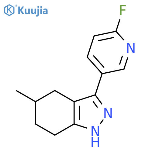 3-(6-fluoropyridin-3-yl)-5-methyl-4,5,6,7-tetrahydro-2H-indazole structure
