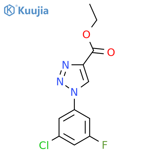ethyl 1-(3-chloro-5-fluorophenyl)-1H-1,2,3-triazole-4-carboxylate structure