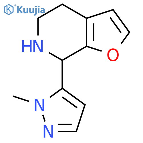 5-{4H,5H,6H,7H-furo2,3-cpyridin-7-yl}-1-methyl-1H-pyrazole structure