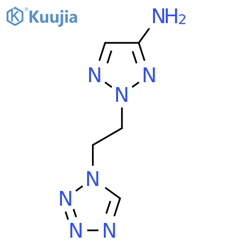 2-2-(1H-1,2,3,4-tetrazol-1-yl)ethyl-2H-1,2,3-triazol-4-amine structure