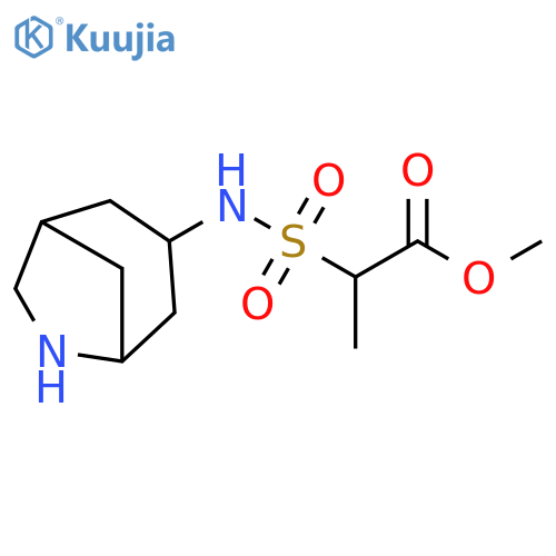 Propanoic acid, 2-[(6-azabicyclo[3.2.1]oct-3-ylamino)sulfonyl]-, methyl ester structure