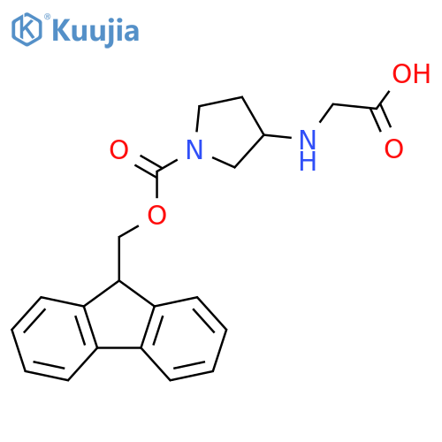 2-[(1-{[(9H-fluoren-9-yl)methoxy]carbonyl}pyrrolidin-3-yl)amino]acetic acid structure