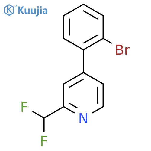 4-(2-Bromophenyl)-2-(difluoromethyl)pyridine structure