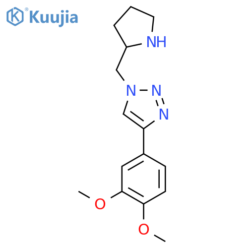 4-(3,4-dimethoxyphenyl)-1-[(pyrrolidin-2-yl)methyl]-1H-1,2,3-triazole structure