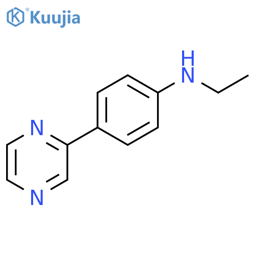 Benzenamine, N-ethyl-4-(2-pyrazinyl)- structure