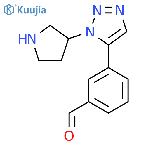 3-[1-(pyrrolidin-3-yl)-1H-1,2,3-triazol-5-yl]benzaldehyde structure