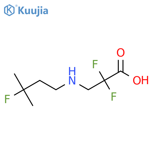 2,2-Difluoro-3-[(3-fluoro-3-methylbutyl)amino]propanoic acid structure