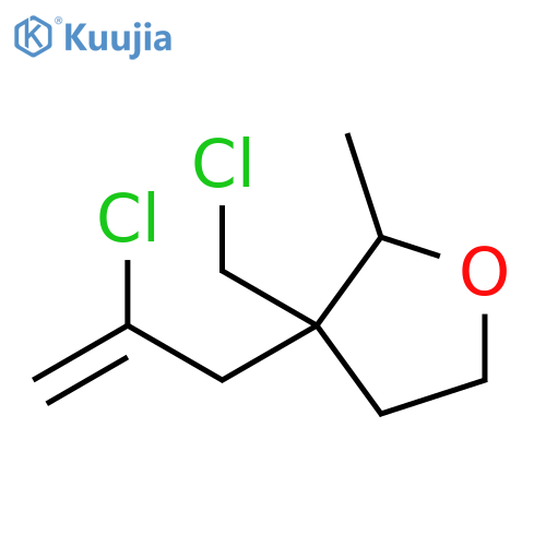 Furan, 3-(chloromethyl)-3-(2-chloro-2-propen-1-yl)tetrahydro-2-methyl- structure