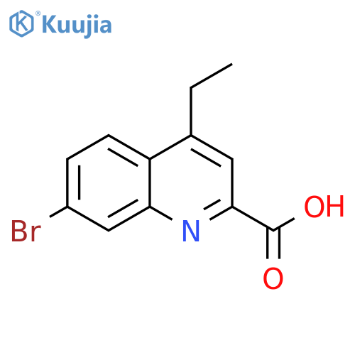 2-Quinolinecarboxylic acid, 7-bromo-4-ethyl- structure