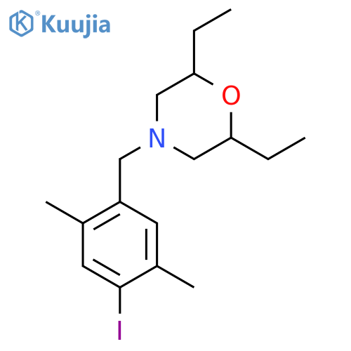 2,6-Diethyl-4-[(4-iodo-2,5-dimethylphenyl)methyl]morpholine structure