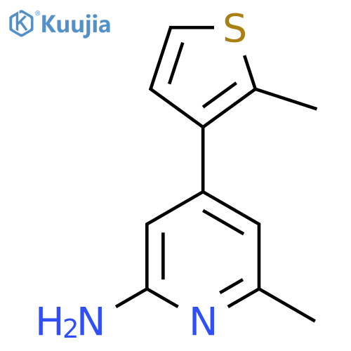 6-Methyl-4-(2-methylthiophen-3-yl)pyridin-2-amine structure