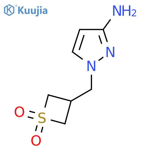 3-(3-amino-1H-pyrazol-1-yl)methyl-1lambda6-thietane-1,1-dione structure