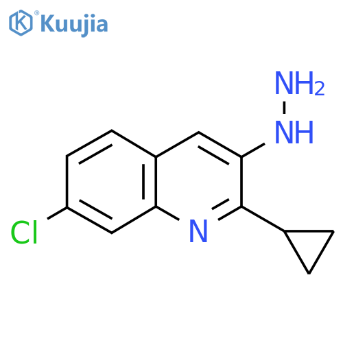 7-Chloro-2-cyclopropyl-3-hydrazinylquinoline structure