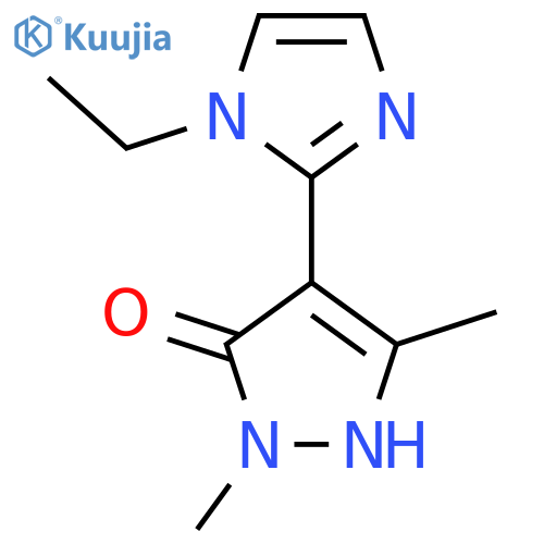 4-(1-ethyl-1H-imidazol-2-yl)-1,3-dimethyl-1H-pyrazol-5-ol structure
