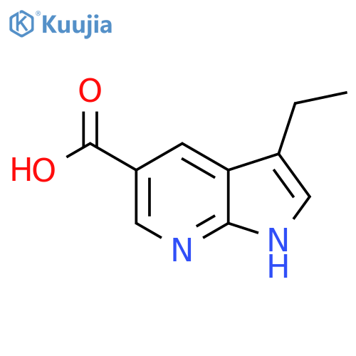 3-ethyl-1H-pyrrolo[2,3-b]pyridine-5-carboxylic acid structure