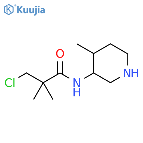 Propanamide, 3-chloro-2,2-dimethyl-N-(4-methyl-3-piperidinyl)- structure
