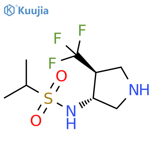 2-Propanesulfonamide, N-[(3R,4S)-4-(trifluoromethyl)-3-pyrrolidinyl]-, rel- structure