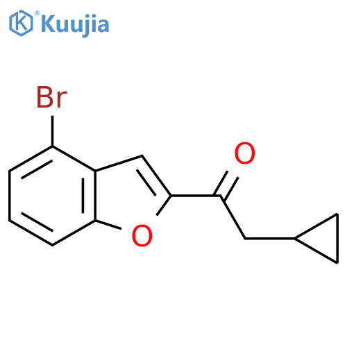1-(4-Bromo-1-benzofuran-2-yl)-2-cyclopropylethan-1-one structure