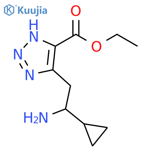 1H-1,2,3-Triazole-5-carboxylic acid, 4-(2-amino-2-cyclopropylethyl)-, ethyl ester structure