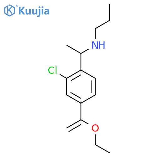 {1-[2-Chloro-4-(1-ethoxyethenyl)phenyl]ethyl}(propyl)amine structure