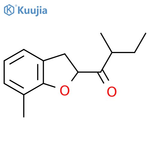 2-Methyl-1-(7-methyl-2,3-dihydro-1-benzofuran-2-yl)butan-1-one structure