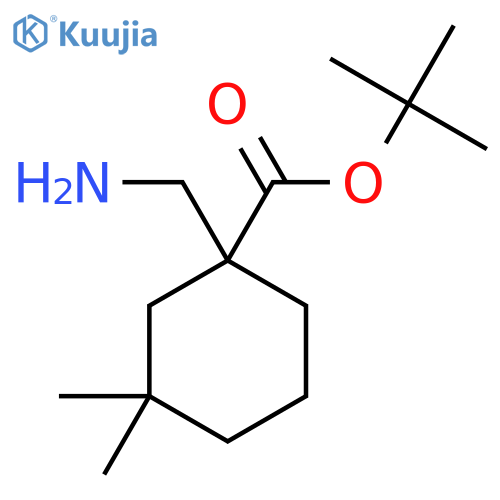 tert-butyl 1-(aminomethyl)-3,3-dimethylcyclohexane-1-carboxylate structure