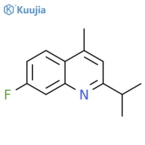 Quinoline, 7-fluoro-4-methyl-2-(1-methylethyl)- structure