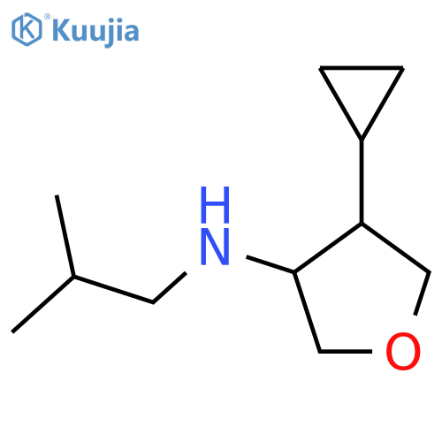 4-cyclopropyl-N-(2-methylpropyl)oxolan-3-amine structure