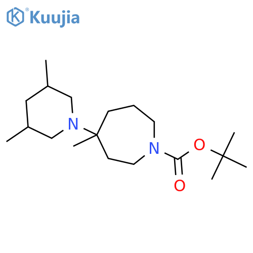 Tert-butyl 4-(3,5-dimethylpiperidin-1-yl)-4-methylazepane-1-carboxylate structure