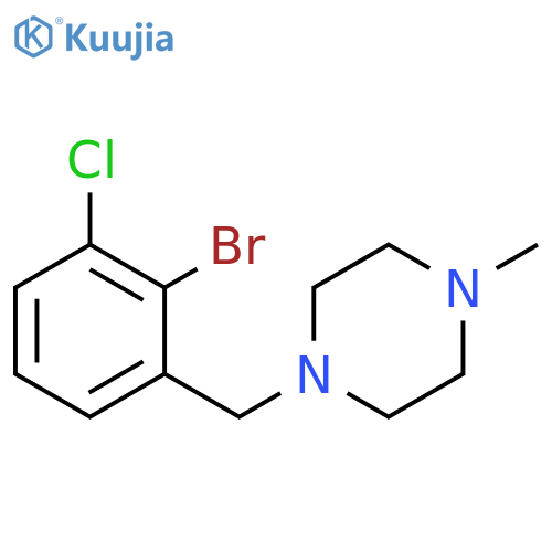 Piperazine, 1-[(2-bromo-3-chlorophenyl)methyl]-4-methyl- structure