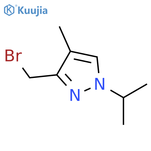 1H-Pyrazole, 3-(bromomethyl)-4-methyl-1-(1-methylethyl)- structure