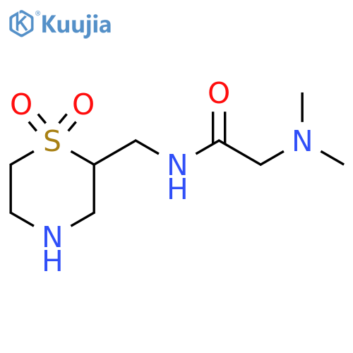2-(dimethylamino)-N-[(1,1-dioxo-1lambda6-thiomorpholin-2-yl)methyl]acetamide structure