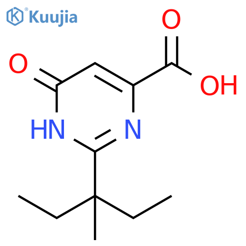 4-Pyrimidinecarboxylic acid, 2-(1-ethyl-1-methylpropyl)-1,6-dihydro-6-oxo- structure