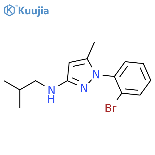 1H-Pyrazol-3-amine, 1-(2-bromophenyl)-5-methyl-N-(2-methylpropyl)- structure