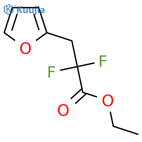 Ethyl 2,2-difluoro-3-(furan-2-yl)propanoate structure
