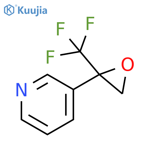 Pyridine, 3-[2-(trifluoromethyl)-2-oxiranyl]- structure