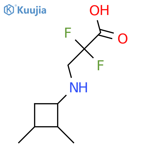 Propanoic acid, 3-[(2,3-dimethylcyclobutyl)amino]-2,2-difluoro- structure