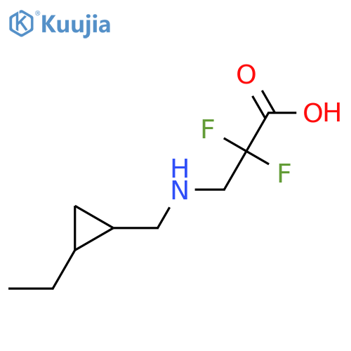 3-{[(2-Ethylcyclopropyl)methyl]amino}-2,2-difluoropropanoic acid structure