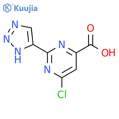 4-Pyrimidinecarboxylic acid, 6-chloro-2-(1H-1,2,3-triazol-5-yl)- structure