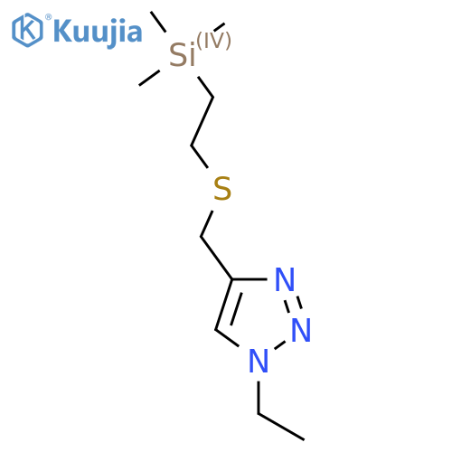 1-ethyl-4-({2-(trimethylsilyl)ethylsulfanyl}methyl)-1H-1,2,3-triazole structure