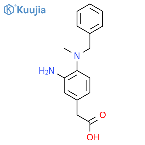 2-{3-Amino-4-[benzyl(methyl)amino]phenyl}acetic acid structure