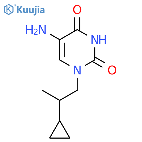 5-amino-1-(2-cyclopropylpropyl)-1,2,3,4-tetrahydropyrimidine-2,4-dione structure