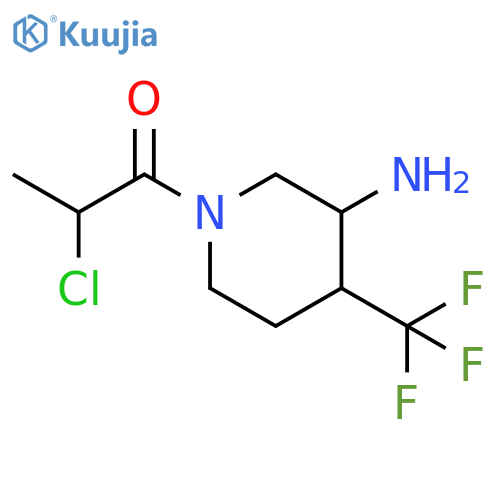 1-Propanone, 1-[3-amino-4-(trifluoromethyl)-1-piperidinyl]-2-chloro- structure