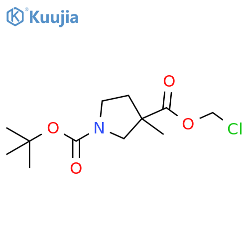 1,3-Pyrrolidinedicarboxylic acid, 3-methyl-, 3-(chloromethyl) 1-(1,1-dimethylethyl) ester structure