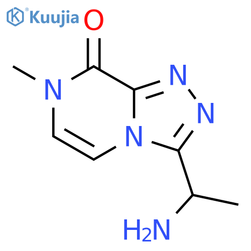 1,2,4-Triazolo[4,3-a]pyrazin-8(7H)-one, 3-(1-aminoethyl)-7-methyl- structure