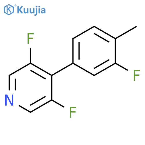 Pyridine, 3,5-difluoro-4-(3-fluoro-4-methylphenyl)- structure