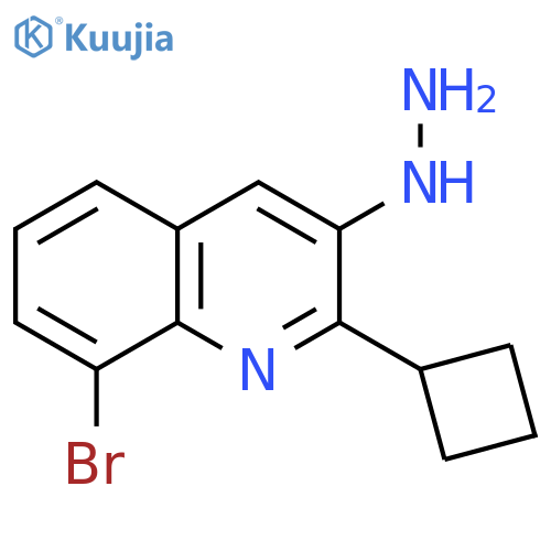 8-Bromo-2-cyclobutyl-3-hydrazinylquinoline structure