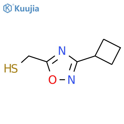 (3-cyclobutyl-1,2,4-oxadiazol-5-yl)methanethiol structure